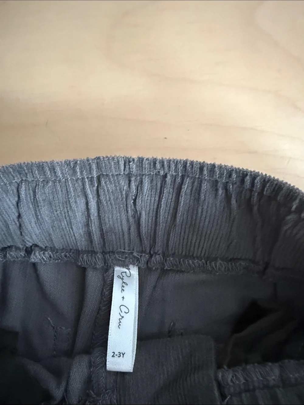 Rylee+ Cru Corduroy Drawstring Pants - Gray